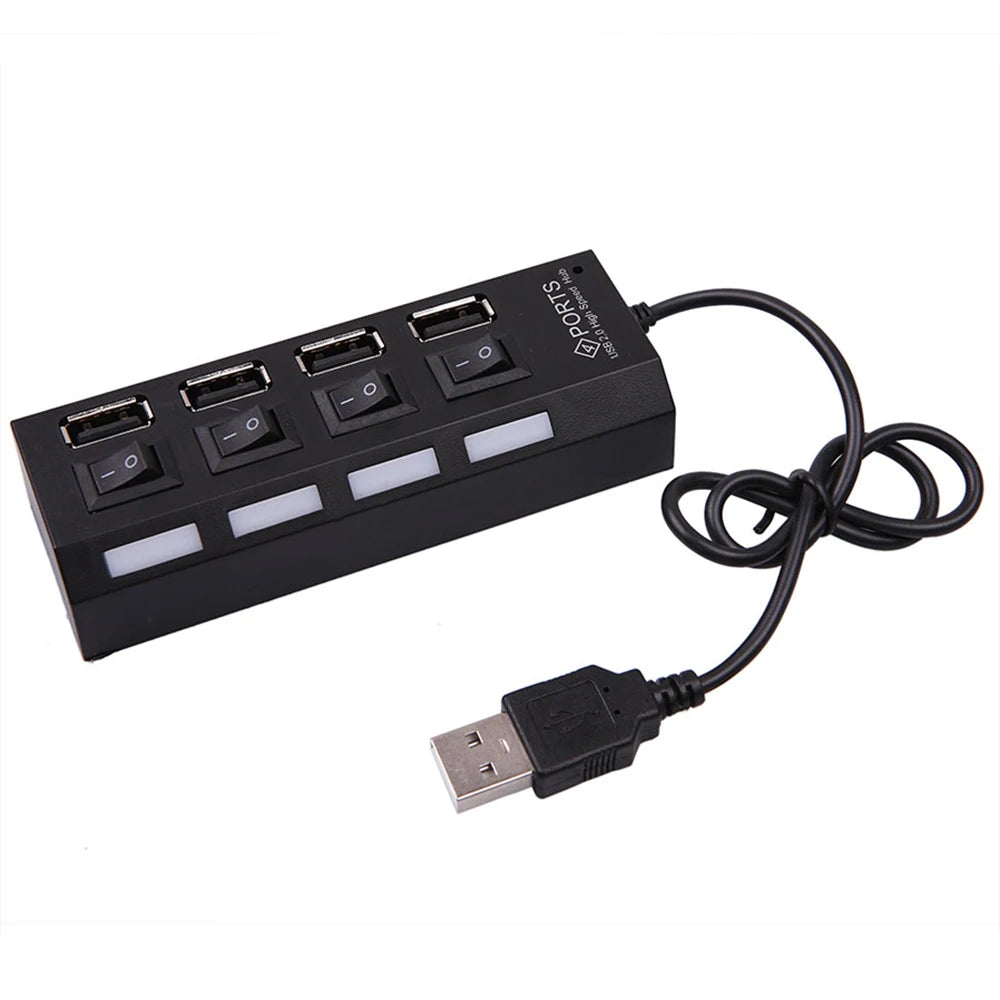 USB Splitter 4 Port Multiple Expander Docking Stations USB 2.0 Type C Hub OTG Adapter for Laptop PC Keyboard Mouse