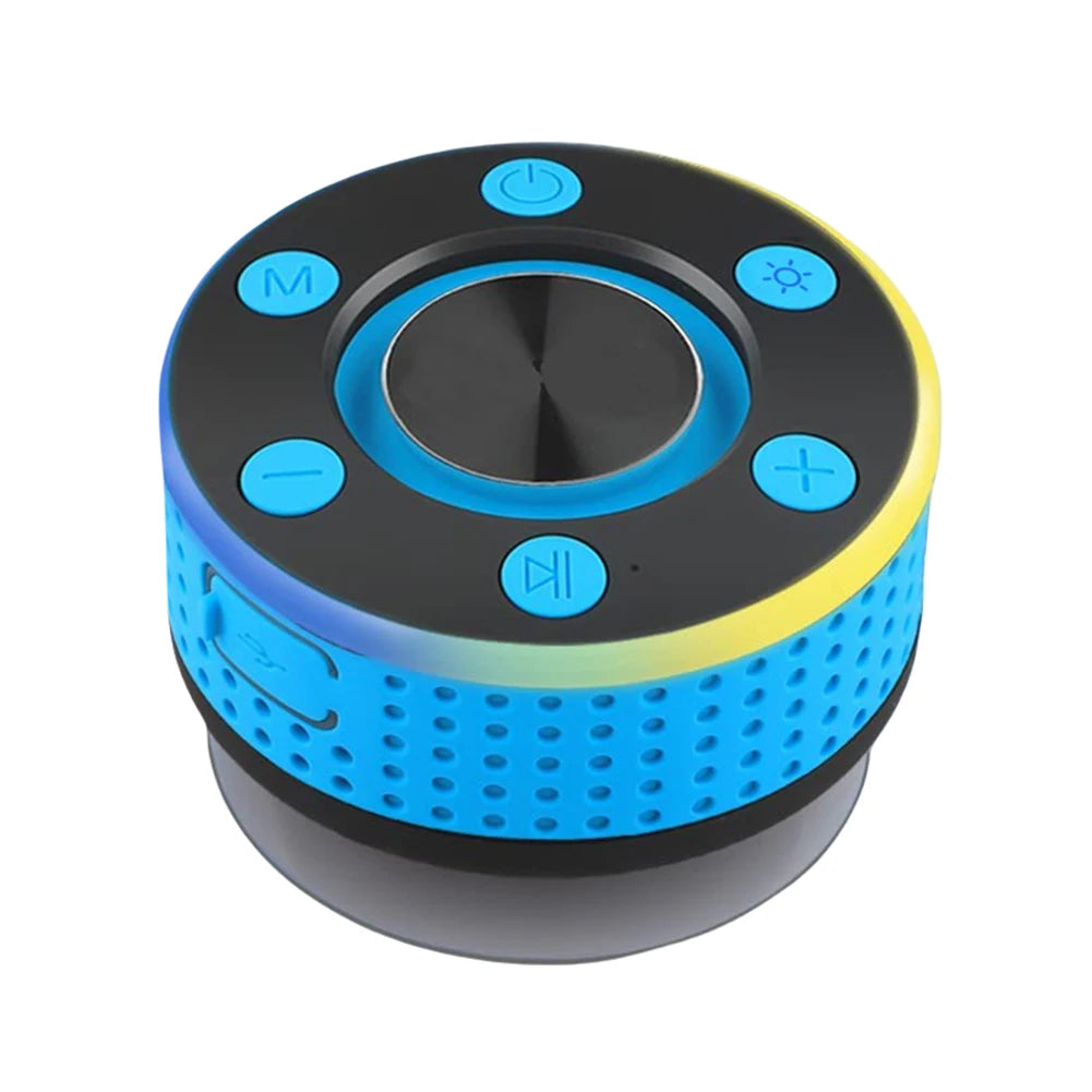 Portable Mini Wireless Speaker Bluetooth-Compatible 5.2 with FM Radio Built-In Mic TWS Subwoofer IPX7 Waterproof Hands-Free Call