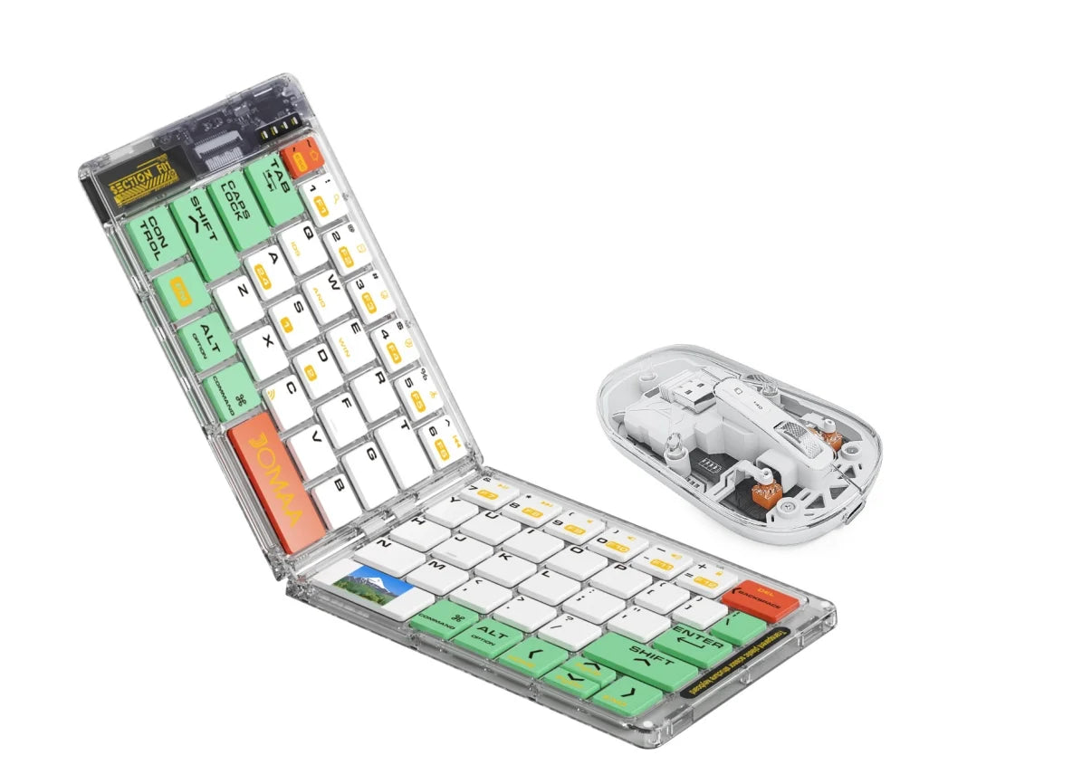 Foldable Bluetooth Keyboard with Magnetic Stand Aluminum Alloy Mini Folding Keyboard Rechargeable Keyboard for Tablet,Ipad