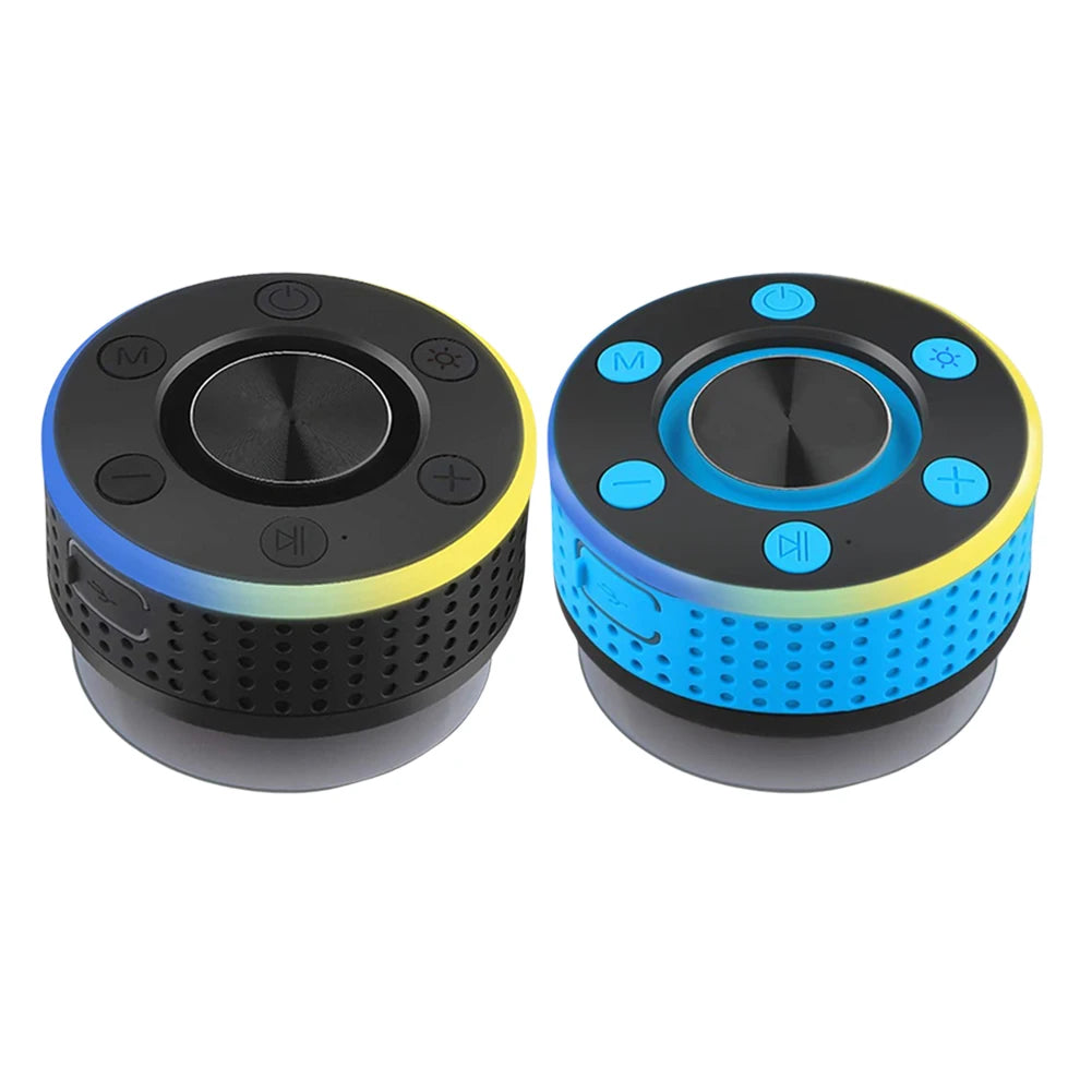 Portable Mini Wireless Speaker Bluetooth-Compatible 5.2 with FM Radio Built-In Mic TWS Subwoofer IPX7 Waterproof Hands-Free Call