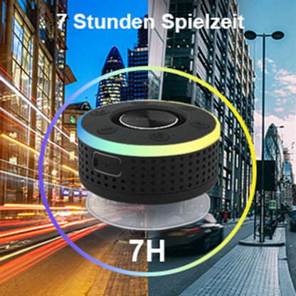 Portable Mini Wireless Speaker Bluetooth-Compatible 5.2 with FM Radio Built-In Mic TWS Subwoofer IPX7 Waterproof Hands-Free Call