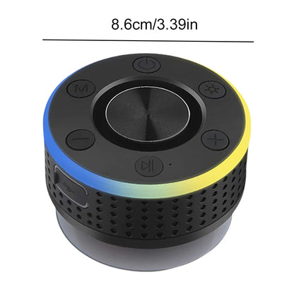 Portable Mini Wireless Speaker Bluetooth-Compatible 5.2 with FM Radio Built-In Mic TWS Subwoofer IPX7 Waterproof Hands-Free Call